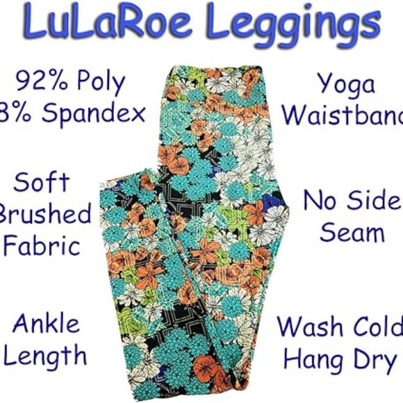 Lularoe Leggings Modern Hue Print ONE SIZE 2-10 NEW! - Picture 11 of 13
